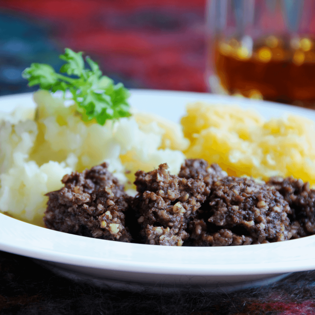 Haggis and mash