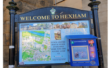 Welcome To Hexham Sign