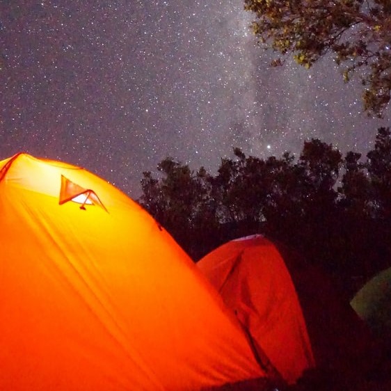 Tents with a back ground stars! Star gazing at it finest