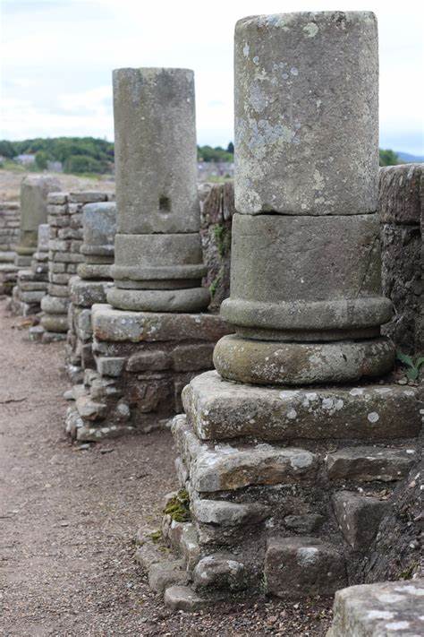 Remains Of Roman Columns At Corbridge
