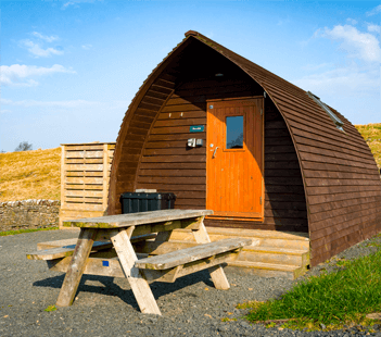 Wigwam cabins with hot tubs