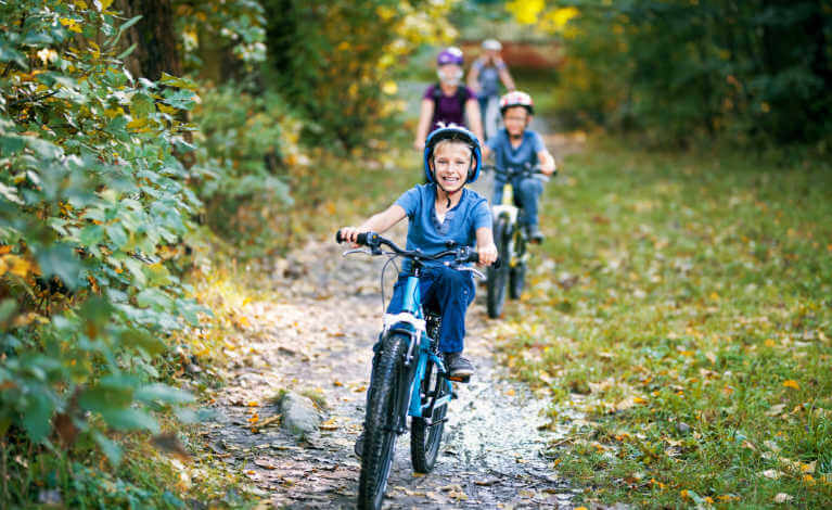 Kids biking