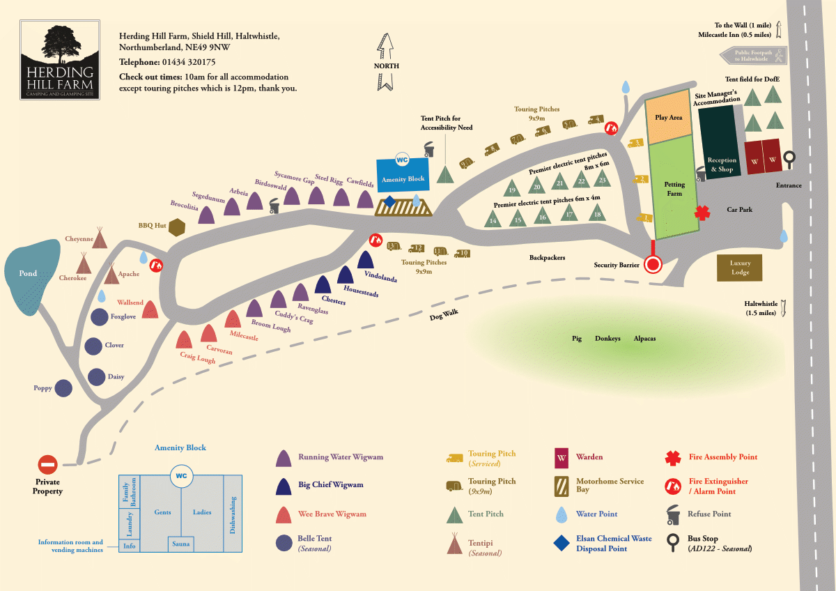 Campsite Layout Herding Hill Farm